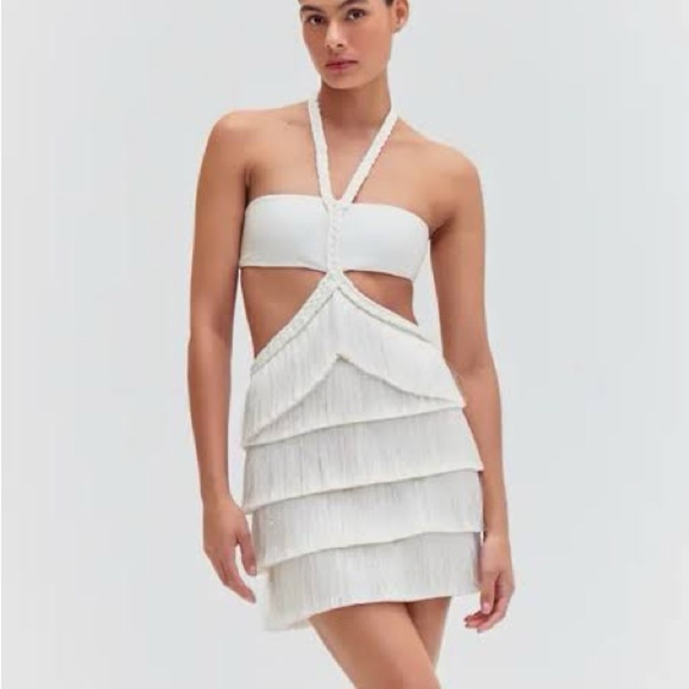 PatBO White x Camila
Coelho Fringe Mini Dress XS